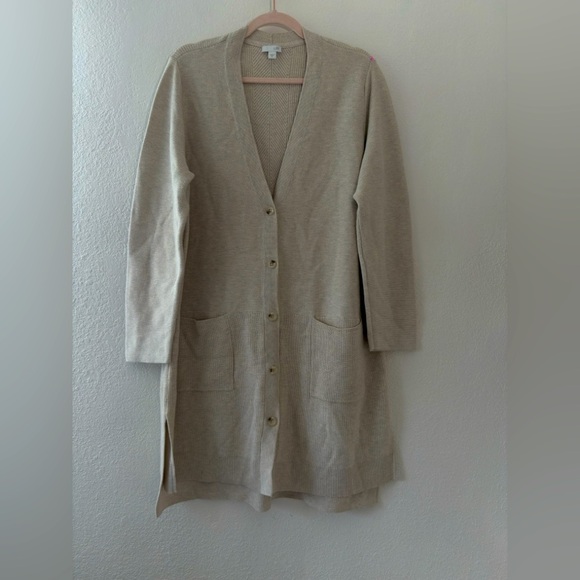 J. Jill Cardigan Long Length Duster Cream Pockets
Buttons Size XL - Picture 9 of 15